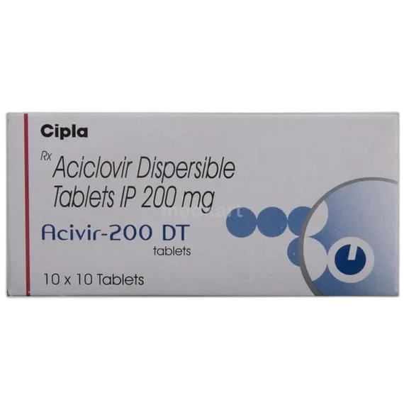 acivir 200dt tablet 10's